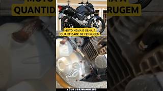 MOTO NOVA E OLHA A QUANTIDADE DE FERRUGEM😲 canalmaori250 automobile motorcycle yamaha memes [upl. by Usanis]