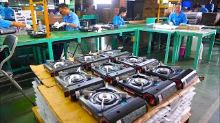 UNBELIEVABLE LARGESCALE Mass Production in VIETNAM Process of producing MINI GAS STOVE [upl. by Araeic]