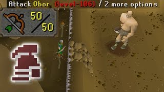 OSRS Killing Obor at 50 Range in F2P [upl. by Robbi]