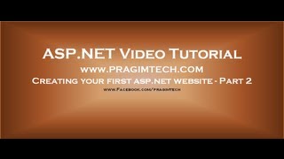 Creating ASPNET website Part 2 [upl. by Ellissa35]