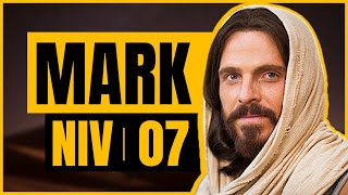 Mark 7 NIV Bible Dramatized Audio Book New Testament text on screen [upl. by Frymire314]