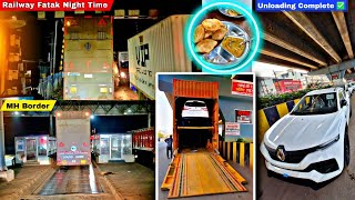 Bhilai Unloading Complete ✅ Night Time Railway crossing 🤯  Khali Gadi Ka Bhi Cata 🤔 Truck Vlog [upl. by Abner777]