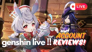 ACCOUNT REVIEWS  Just another Genshin Stream  clorinde genshinimpact [upl. by Arsi]