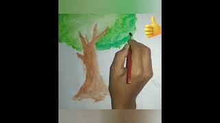 watercolor tree drawing [upl. by Hooper779]