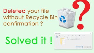 How to Enable Recycle Bin Confirmation in Windows 10 [upl. by Adnohsar]