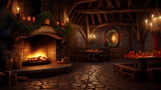 Medieval Christmas Music with Fireplace Sounds amp Tavern Sounds  Christmas Tavern Ambience [upl. by Nylatsirhc]