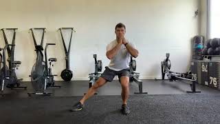 Stationary lateral lunge with valslide [upl. by Tahmosh]