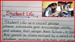 Student Life EssayParagraph in English  1020 Lines on Student Life  Student Life Information [upl. by Sivrad]