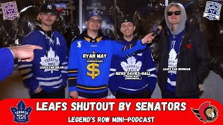 Embarrassing  Leafs 03 Senators  Legends Row Mini Pod [upl. by Sillyrama]