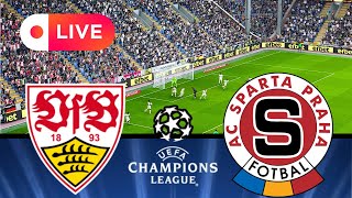 🔴LIVE VFB STUTTGART VS SPARTA PRAGUE  UEFA Champions League 202425  eFootball PES 21 Gameplay [upl. by Alilak738]