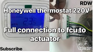 Honeywell thermostat 220v Fcu full wiringshotsytshortsrajudubaiwala [upl. by Mavilia633]