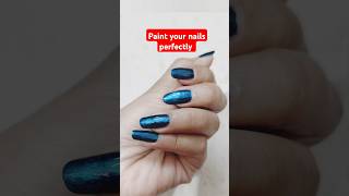 How to apply nailpolish like a pro 💅  Paint your nails perfectly shorts youtubeshorts nailart [upl. by Furtek]