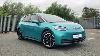 Volkswagen ID3 Electric Pro Performance Business Makena Turquoise New Car  Wrexham Volkswagen [upl. by Aramad]