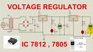 Regulated Power Supply using IC 7812 [upl. by Eenwat]