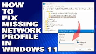 How To Fix Missing Network Profile in Windows 1110 Solution [upl. by Isleana]