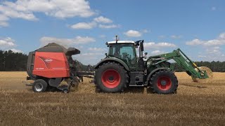 FENDT 724 mit einer KUHN VB 2190 Rundballenpresse  Ballen pressen 2024  SOUND  4K [upl. by Lokin]