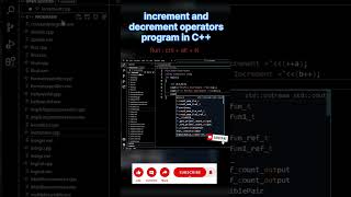 program of Increment operators in C  shorts youtube ytshorts trending youtubeshorts music [upl. by Einaffit]