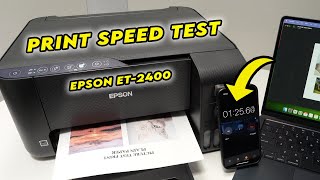 Print Speed Test of the Epson EcoTank ET2400 Printer [upl. by Dranoc]