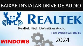 Como instalar o driver de áudio de alta definição Intel  Windows 1110 [upl. by Delp]