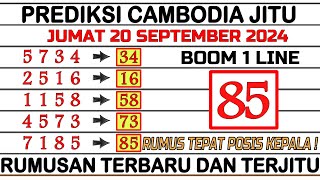 PREDIKSI CAMBODIA HARI INI 20 SEPTEMBER 2024  BOCORAN TOGEL CAMBODIA HARI INI  RUMUS CAMBODIA JITU [upl. by Ahseyd]