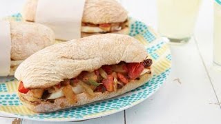 How to Make Giadas Caponata Picnic Sandwiches  Food Network [upl. by Orabel]