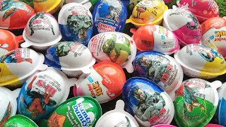 Satisfying Video I Unpack Surprise Eggs Kinder Joy Chocolate ASMR123 [upl. by Orlantha]