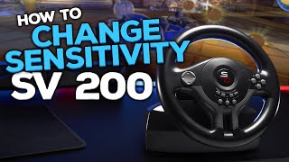 HOW TO CHANGE SENSITIVITY on the SUPERDRIVE SV 200 Steering Wheel [upl. by Manson]