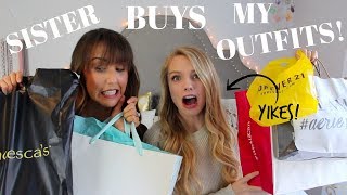 MY SISTER BUYS MY OUTFIT CHALLENGE WITH JACLYN BROOKE [upl. by Hnid]