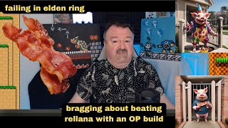 DsPstream saved by oicfailing in elden ring  bragging about beating rellana with an OP build [upl. by Yeldar]