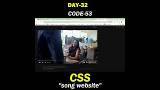 Current coders 211000 I am making a song website using html and css css html web coders short [upl. by Giffy326]