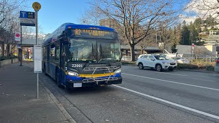 Translink 2022 New Flyer XDE60 B22001 on the R2 Marine Drive To Phibbs Exchange [upl. by Adihsaar696]