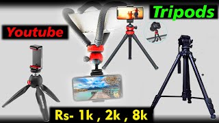 Top Tripods under ₹1000 for Content Creators Youtube 🔥 [upl. by Lourdes]