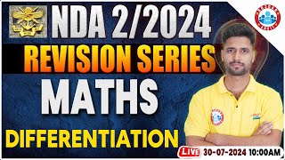 NDA 022024  NDA Maths Revision Series  Differentiation Maths For NDA By Vishal Sir [upl. by Koosis]