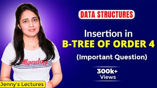 527 Insertion in BTree of Order 4 Data Structure [upl. by Brocklin]