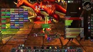 WoW Classic fury warrior pve Blackwing Lair Vaelastrasz the Corrupt kill [upl. by Joela]