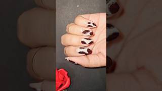 Simple Way to do Asthetic Nail Art at Home💅 shorts nailart shortnails trendy youtubeshorts [upl. by Peckham]