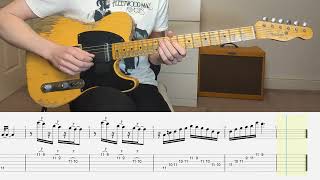 The Stranglers  Golden Brown Solo Guitar Tab and Real Backing Track [upl. by Ervin]