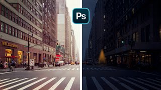 How To Turn Day To Night Effect In Photoshop  Photoshop Tutorial  Shajrun Graphics [upl. by Arod]