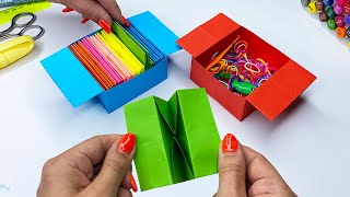 Оригами КОРОБОЧКА трансформер для мелочей БЕЗ КЛЕЯ  Origami BOX transformer for small things [upl. by Einhpad]