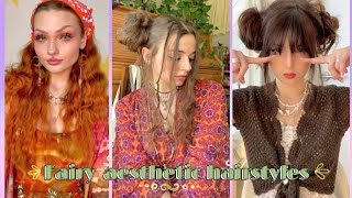 Fairy hairstyles tutorials 🧚‍♀️🔮 Magic Hippie hairstyles from Tiktok🌙 [upl. by Ludvig]