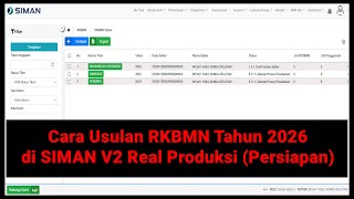 Cara Usulan RKBMN Tahun Anggaran 2026 di SIMAN V2 Real Produksi Persiapan [upl. by Redliw]