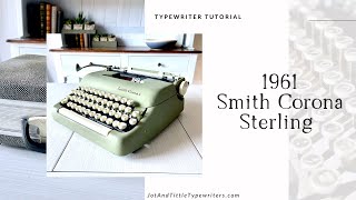 1961 Smith Corona Sterling Seafoam Green  Typing Demo [upl. by Feinberg]