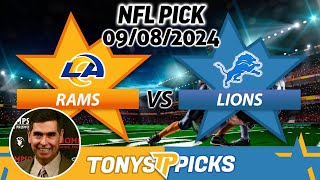 LA Rams vs Detroit Lions Pick 9824 NFL Week 1 Predictions [upl. by Camilla]