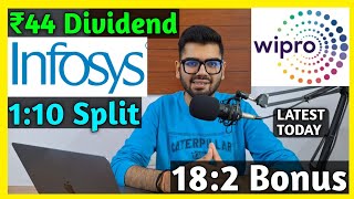 Infosys Ltd  Wipro Ltd • Stocks Declared High Dividend Bonus amp Split With Ex Dates [upl. by Edahs]