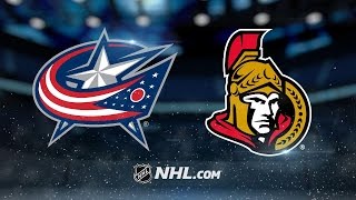 Senators edge Jackets in Ottawa 32 [upl. by Rysler]