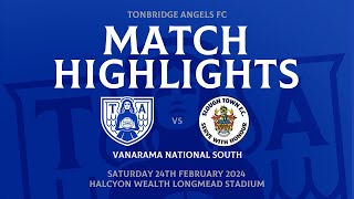 Match Highlights I Tonbridge Angels 1 Slough Town 2 [upl. by Aelram]