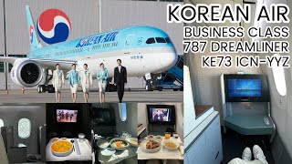 Korean Air 787 Business Class Review Seoul  Toronto [upl. by Idmann635]