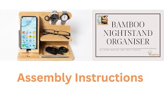 Bamboo Nightstand Organiser Assembly Instructions [upl. by Hegarty]