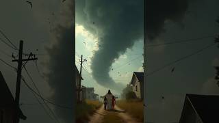 🌪️ quotJesus Stands Strong Shielding a Family from a Raging Tornado 🙌✨quot 🏠 shorts peace protection [upl. by Otaner]