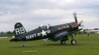 Chance Vought F4U4 Corsair flown by Matthias Dolderer at Tannkosh 2009 [upl. by Minor]